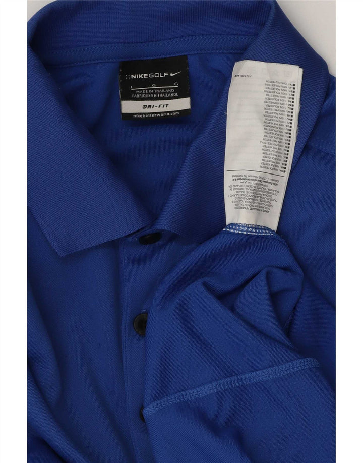 Nike muška Dri Fit polo majica velika plava poliesterska