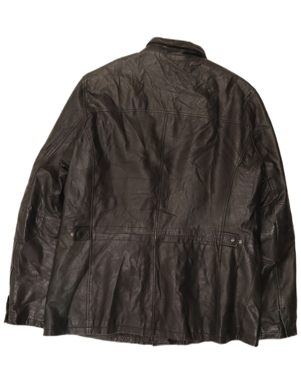 Vintage muška kožna jakna UK 42 XL crna