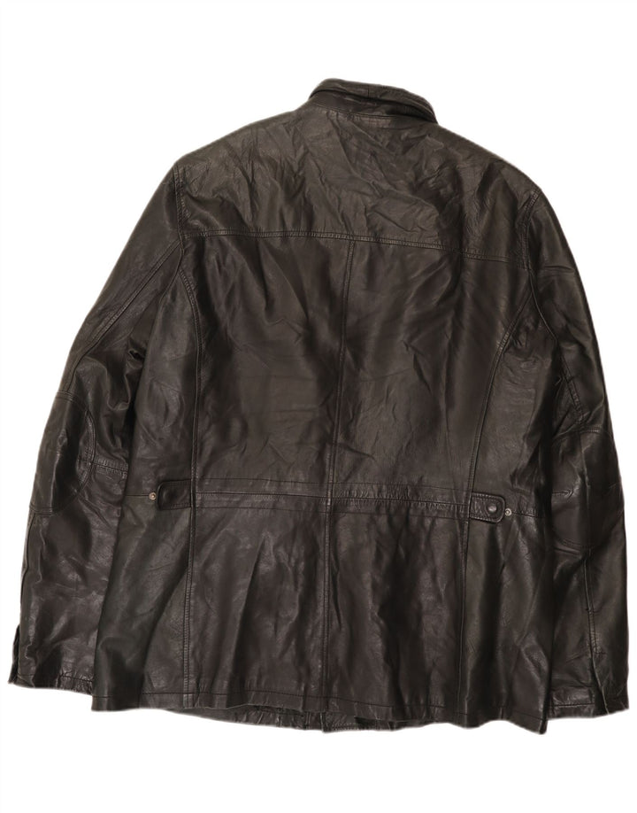 Vintage muška kožna jakna UK 42 XL crna