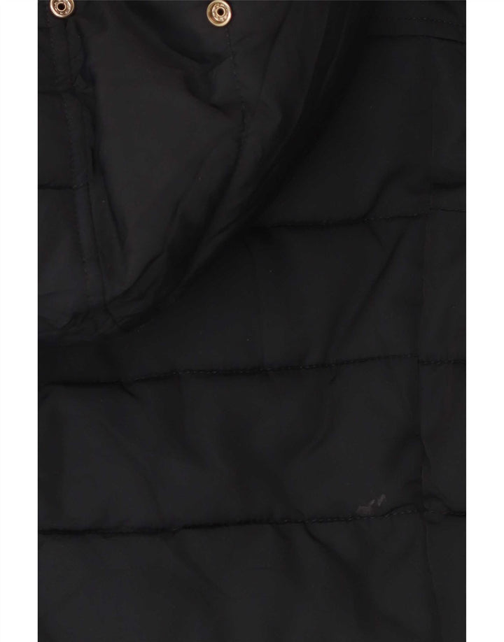 Topshop ženska podstavljena jakna s kapuljačom UK 8 Small Black Polyester