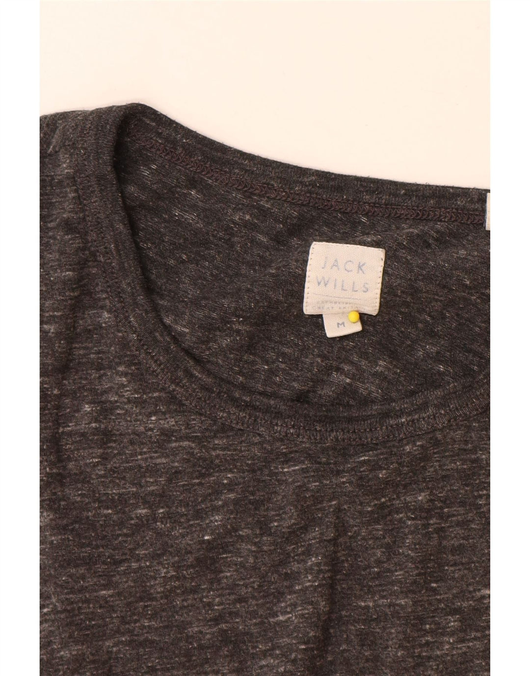 Jack Wills muška majica dugih rukava, srednje sivi flekasti pamuk
