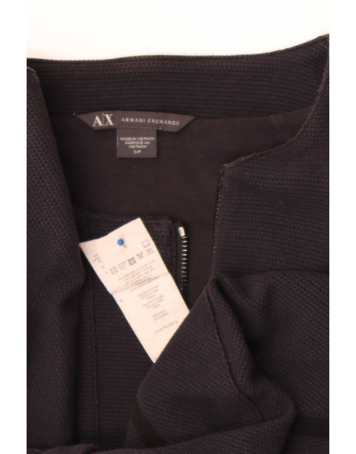 Armani Exchange ženska crna bomber jakna UK 10 Mala crna pamuk