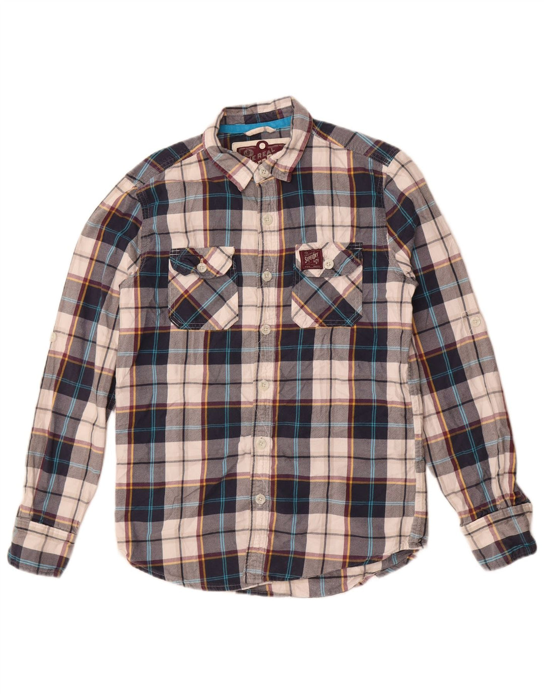 Superdry muška klasična flanelska košulja srednje boje
