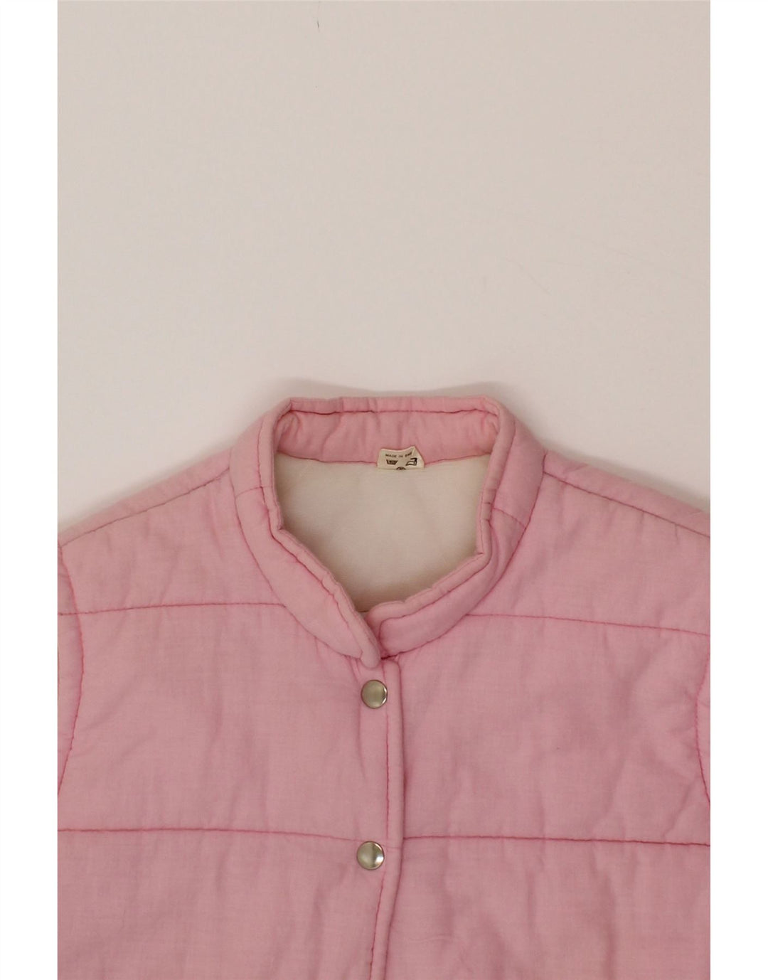 VINTAGE Womens Padded Gilet IT 40 Small Pink Vintage Vintage and Second-Hand Vintage from Messina Hembry 