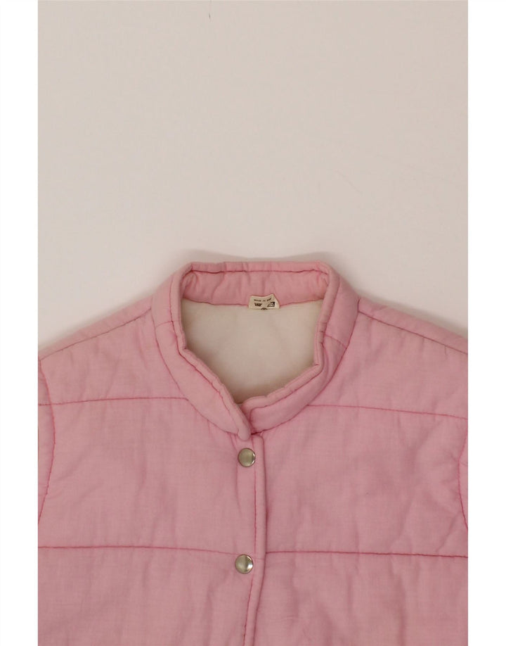 VINTAGE Womens Padded Gilet IT 40 Small Pink Vintage Vintage and Second-Hand Vintage from Messina Hembry 