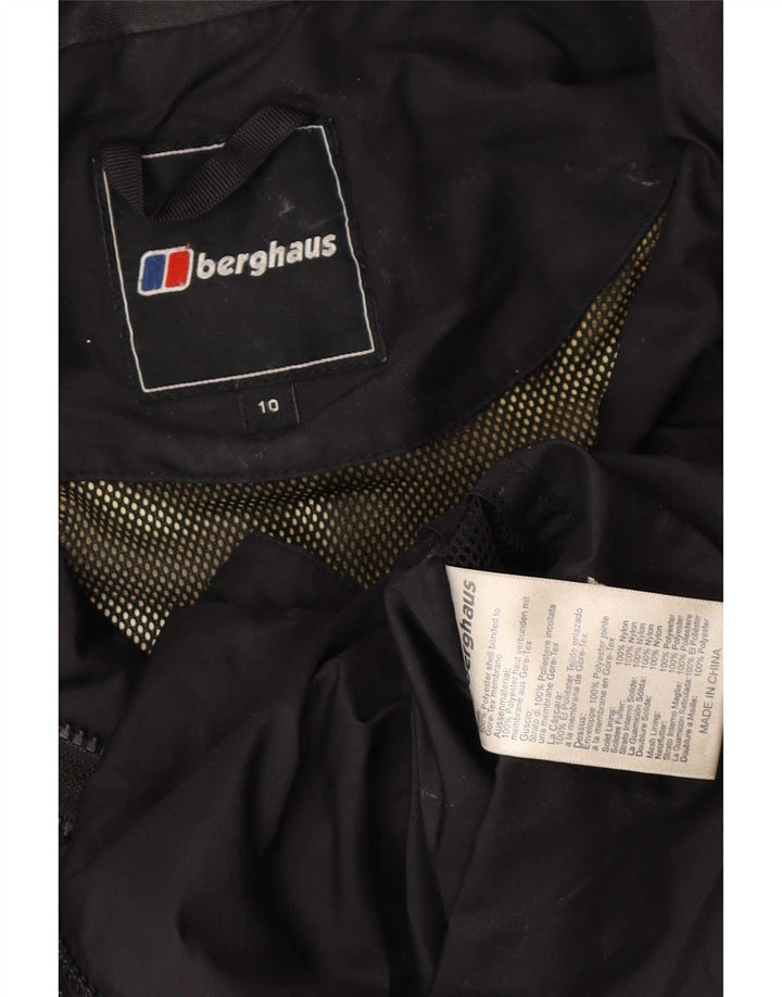 Berghaus velika ženska kišna jakna s kapuljačom UK 10, mali crni poliester