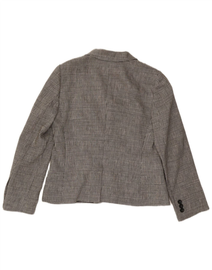 Luisa Spagnoli Ženska jakna sa 3 gumba IT 46 Large Grey Houndstooth