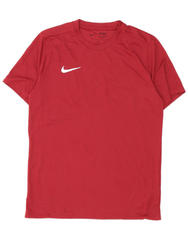 Nike Dri Fit Slim T-Shirt Top Large Burgundy Poliester
