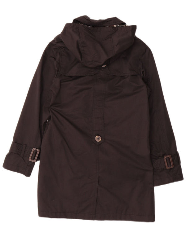 Crni pamučni kaput s kapuljačom za djevojčice 9-10 godina Zara