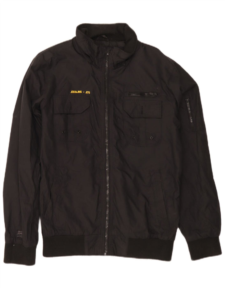 Jack & Jones muška bomber jakna UK 38 srednji crni najlon