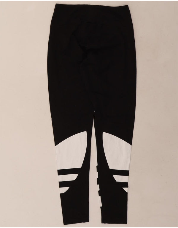 Ženske grafičke tajice Adidas UK 12, pamuk srednje crne boje