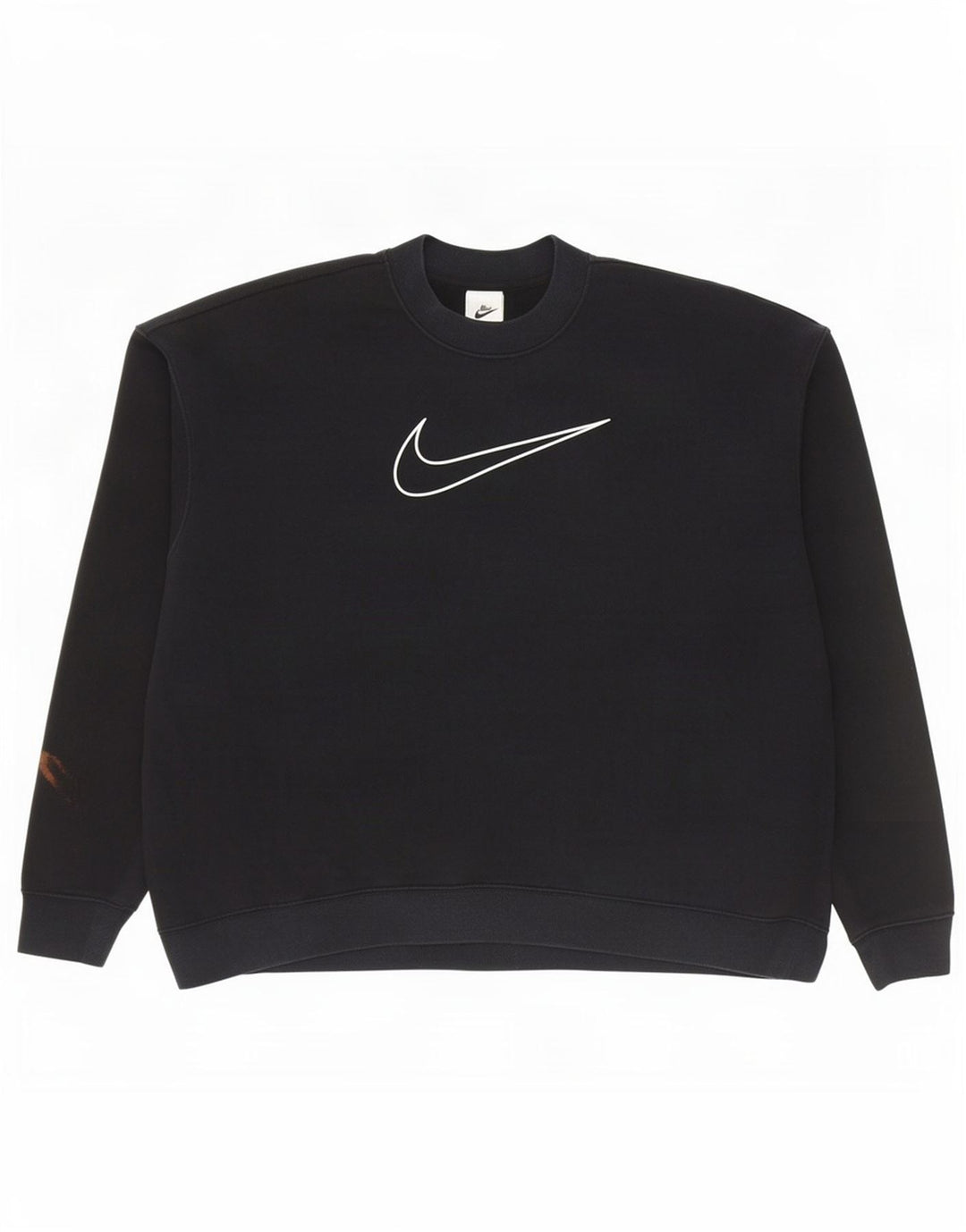 Veliki crni pamuk Nike Dri Fit Graphic Sweatshirt džemper
