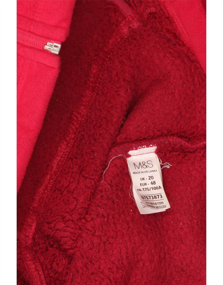 Marks & Spencer ženska jakna od flisa UK 20 2XL crveni poliester