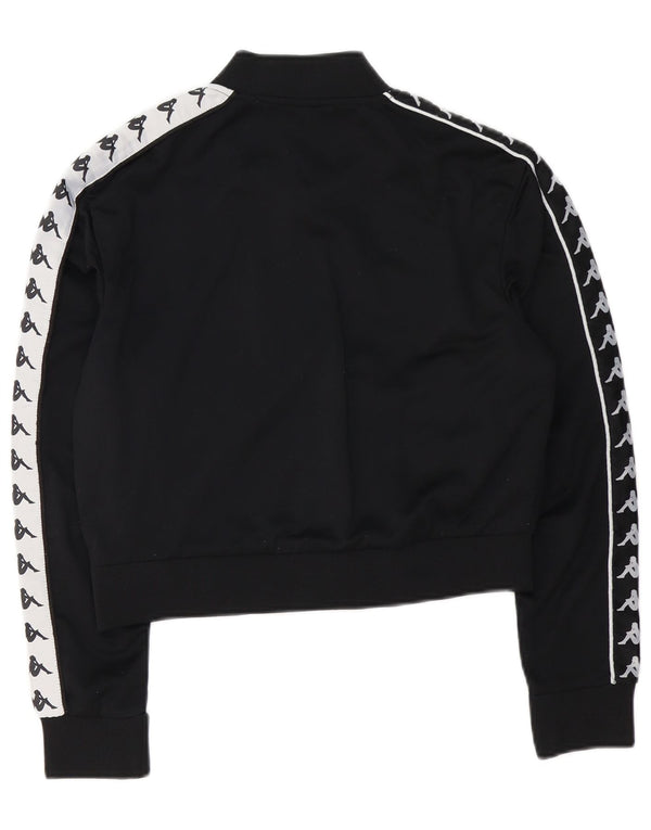 Kappa ženska gornja jakna trenirke Graphic Crop UK 14 Srednji crni poliester