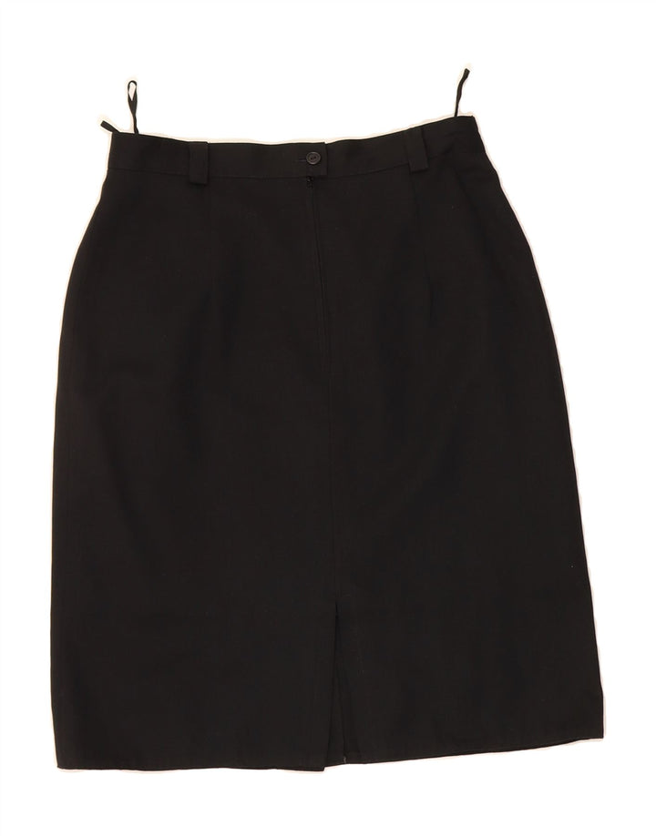 VINTAGE Womens Pencil Skirt EU 40 Medium W28  Black Viscose Vintage Vintage and Second-Hand Vintage from Messina Hembry 