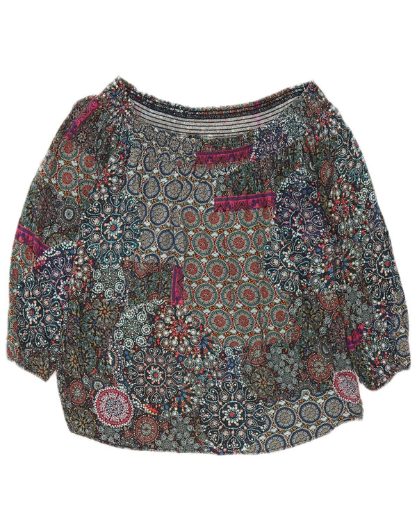 Desigual ženska majica s otvorenim ramenima 3/4 rukava UK 6 XS Raznobojna cvjetna