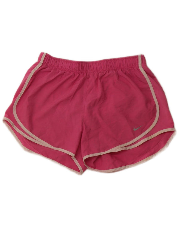 NIKE ženske kratke sportske hlače Dri Fit UK 12 srednje ružičasti poliester