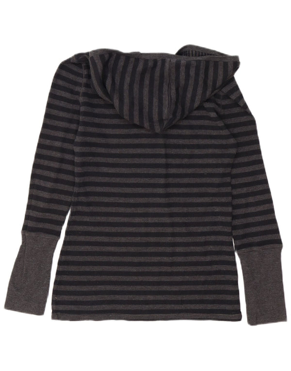 Calvin Klein ženska majica s kapuljačom dugih rukava UK 12 pamuk srednje sive pruge