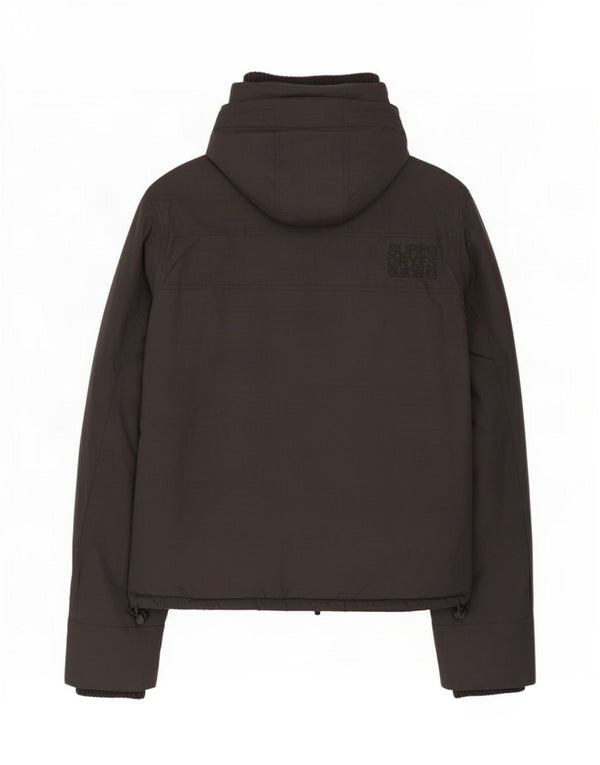 Superdry muška vjetrovka s kapuljačom UK 40 velika crna najlonska jakna