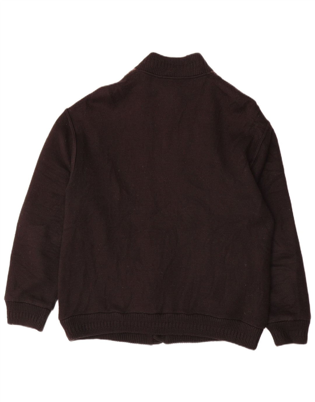 LUCIANO CHIARI Muški kardigan džemper IT 52 Veliki crni geometrijski vuneni