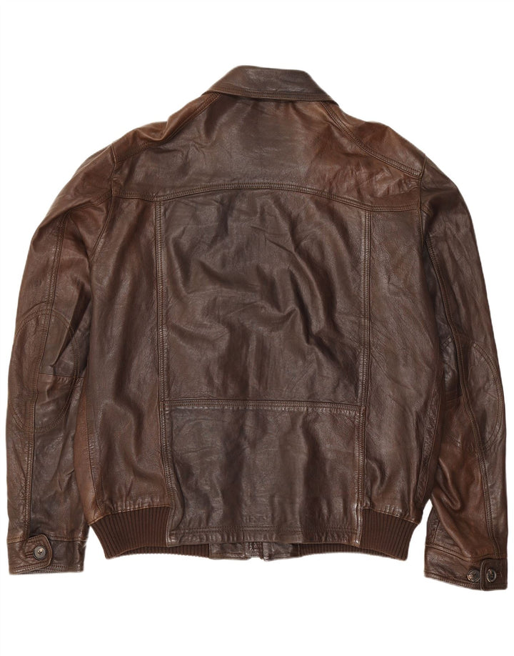 Massimo Dutti muška kožna pomoćna jakna UK 44 2XL smeđa