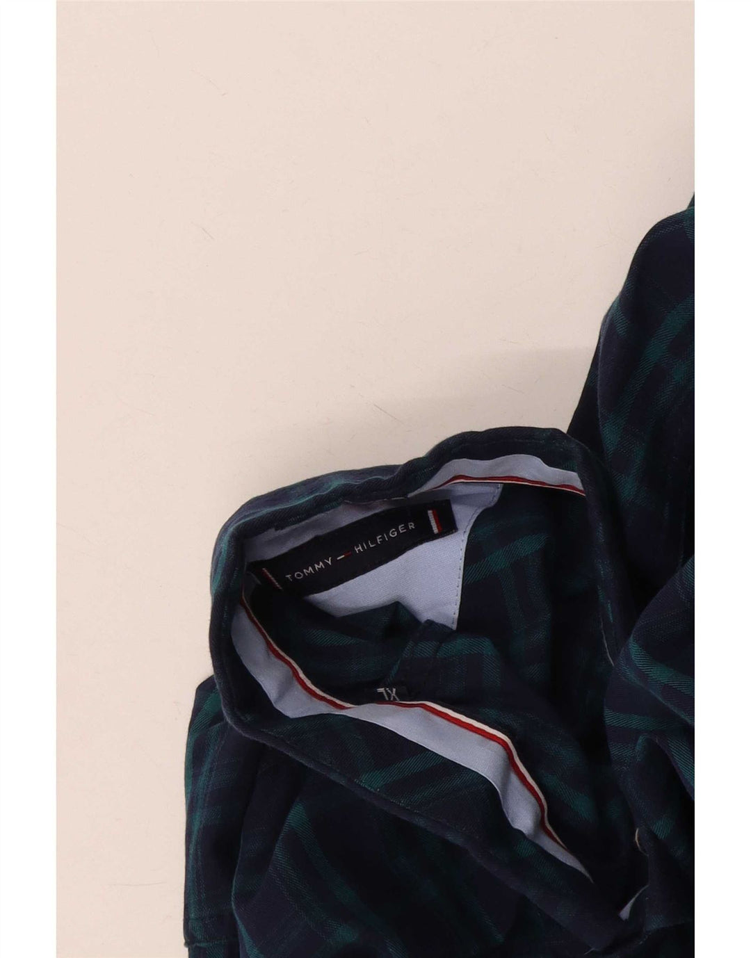Tommy Hilfiger muška majica prilagođenog kroja XL tamnoplava karirana