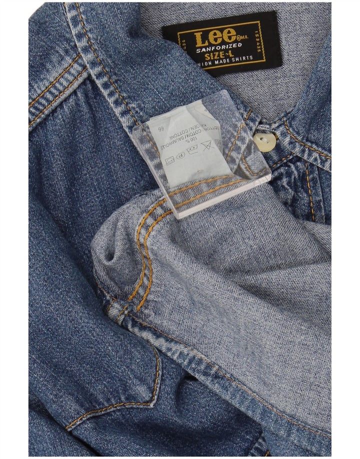 LEE muška traper košulja velika plava pamučna