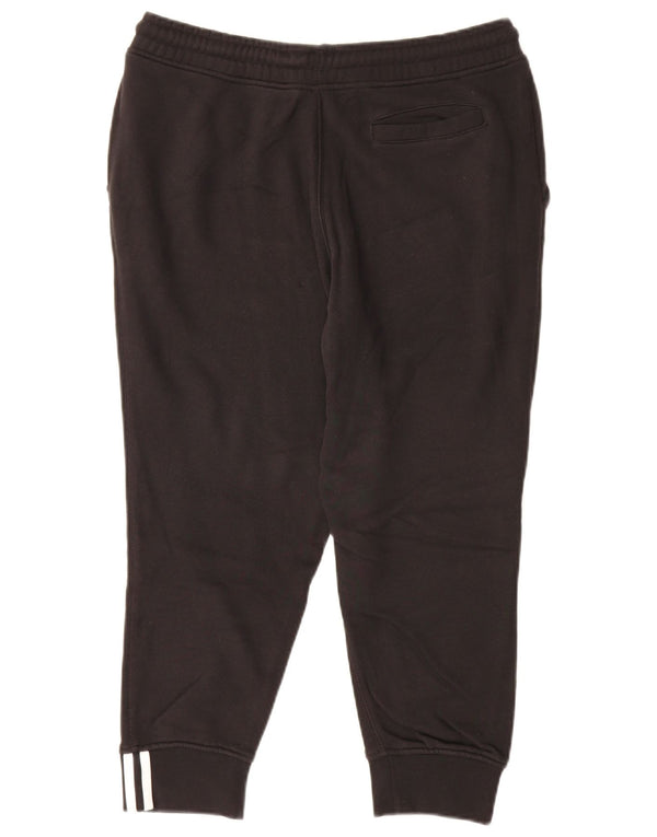 Adidas Ženske Capri Trenirke Hlače Joggers UK 16 Veliki crni pamuk