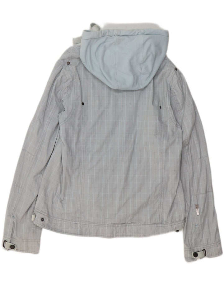GIGA DX ženska bomber jakna s kapuljačom US 14 XL plavi karirani poliester