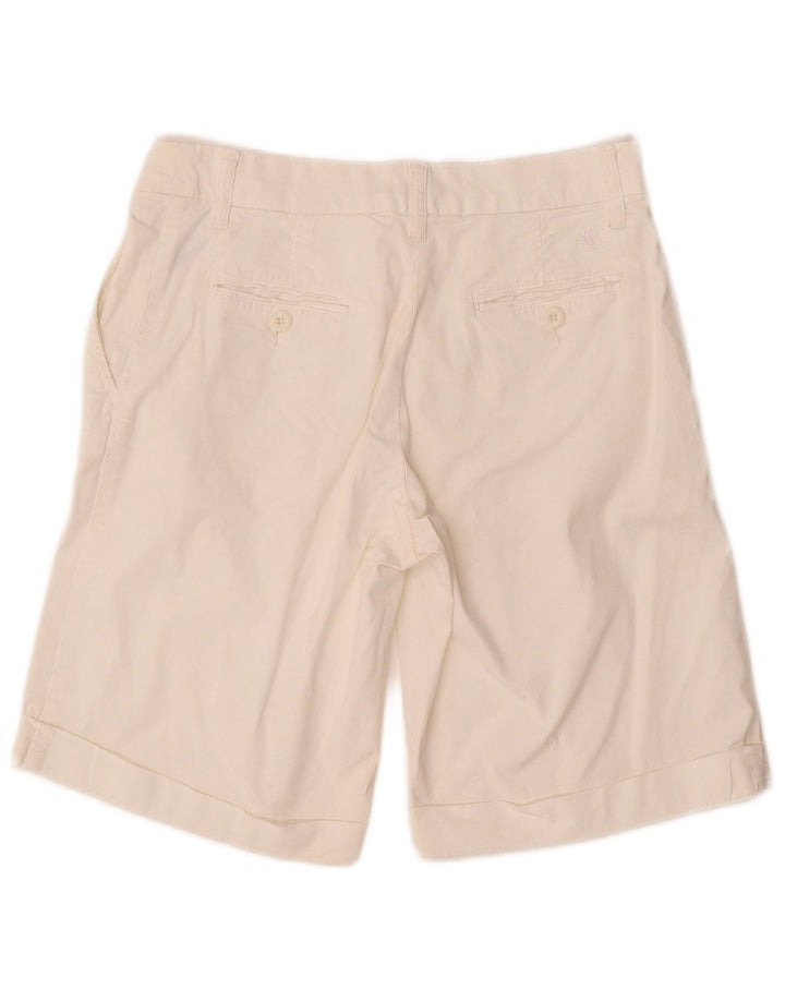 FRED PERRY Womens Chino Shorts IT 40 Small W28  White Cotton