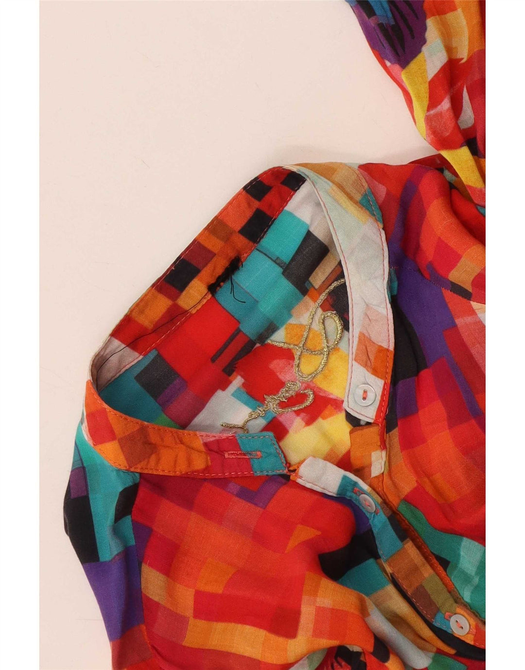 Desigual ženska grafička košulja bluza UK 12 srednje raznobojna geometrijska