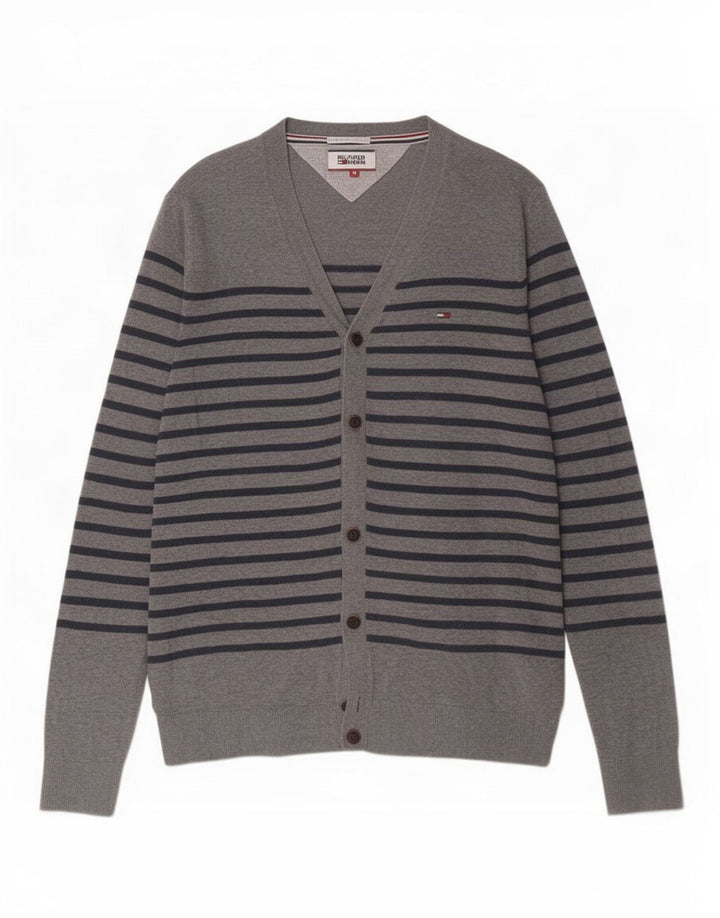 Tommy Hilfiger muški džemper srednje sive pruge od pamuka