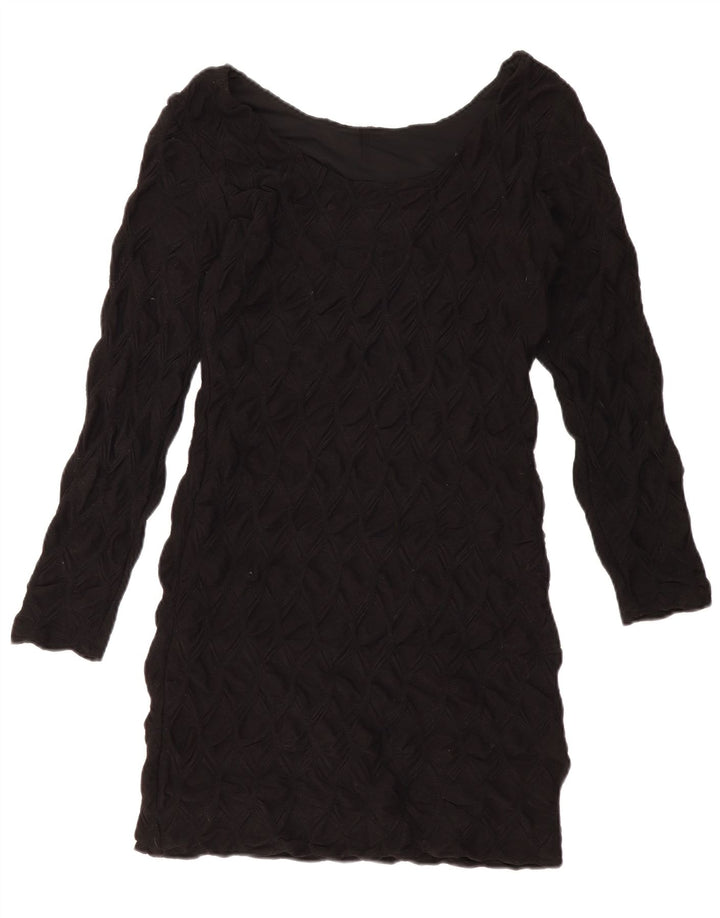 ZARA ženska plašt haljina dugih rukava UK 14 velika crna