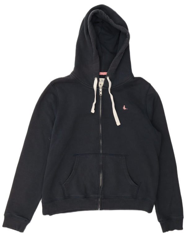 Jack Wills Ženski pulover s kapuljačom s patentnim zatvaračem UK 16 Veliki tamnoplavi pamuk