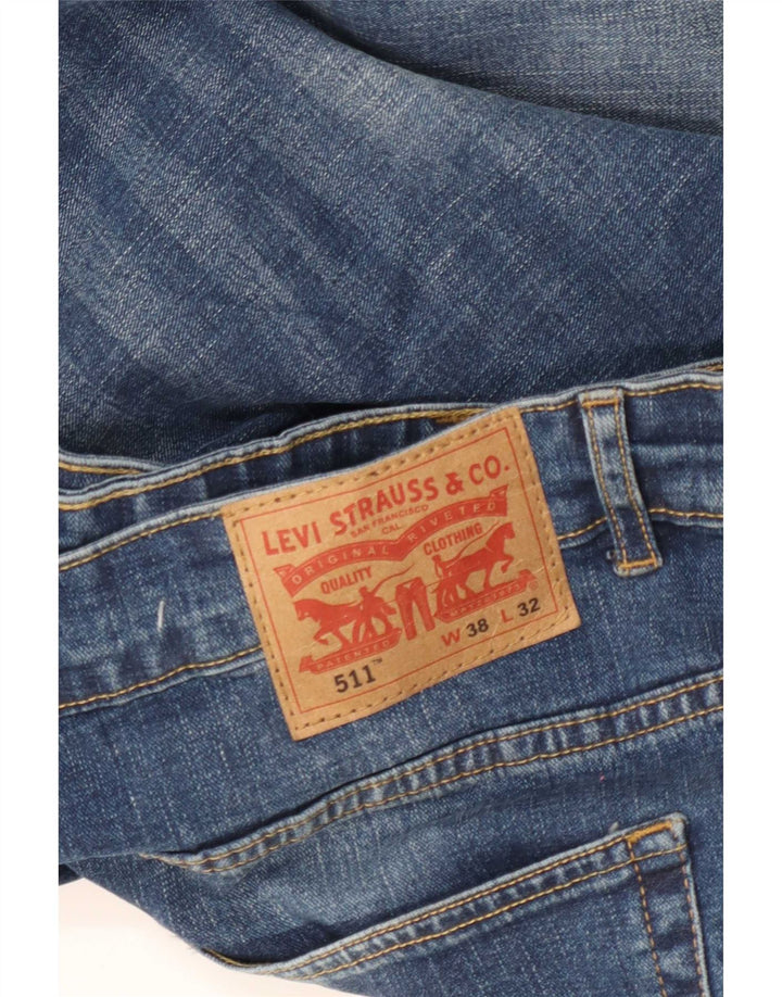 Levi's muške 511 uske traperice visokog struka W38 L32 plavi pamuk