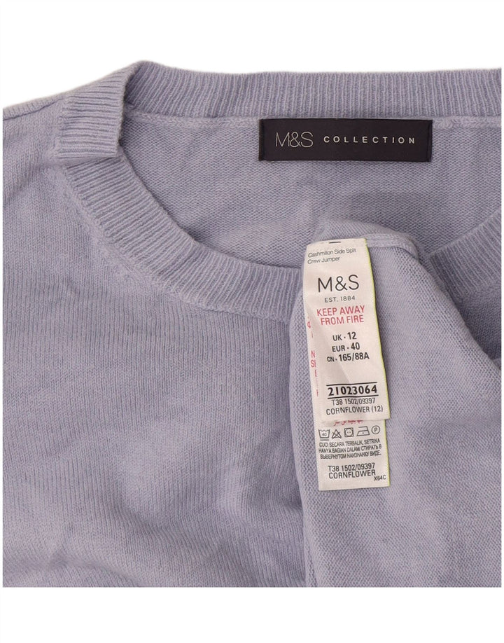 Marks & Spencer ženski džemper s okruglim izrezom UK 12 srednje plavi akril