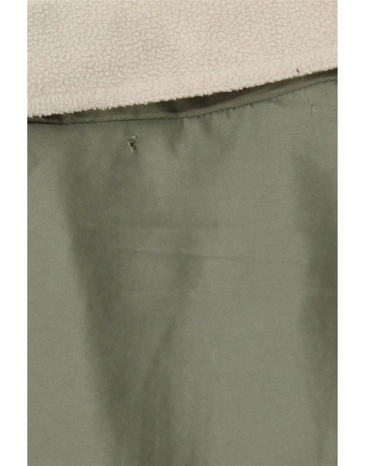 Marks & Spencer ženska prevelika Sherpa parka jakna UK 14 velika zelena