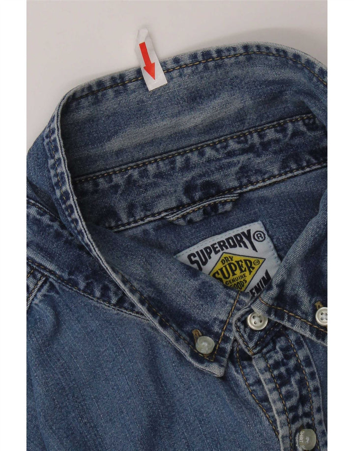 Superdry muška traper košulja XL plavi pamuk
