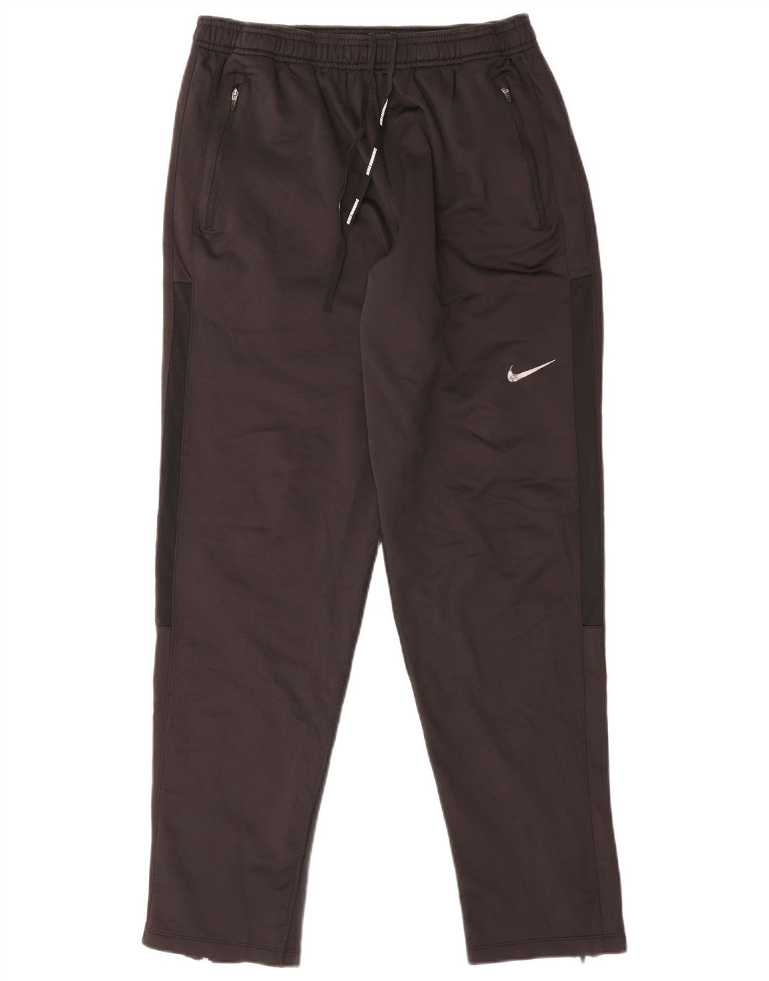 NIKE Ženske Dri Fit Trenirke Hlače UK 14 Veliki crni poliester