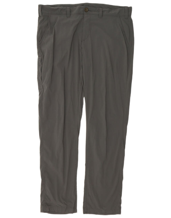 EDDIE BAUER Mens Slim Cargo Trousers W38 L32 Grey Nylon