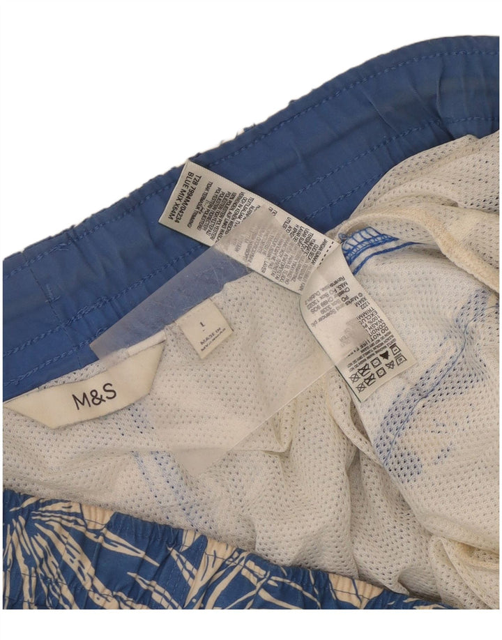 Marks & Spencer muške kratke hlače za kupanje, veliki plavi cvjetni poliester