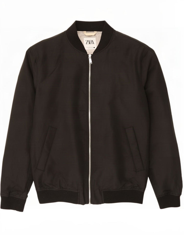 Zara muška bomber jakna UK 38 srednji crni poliester