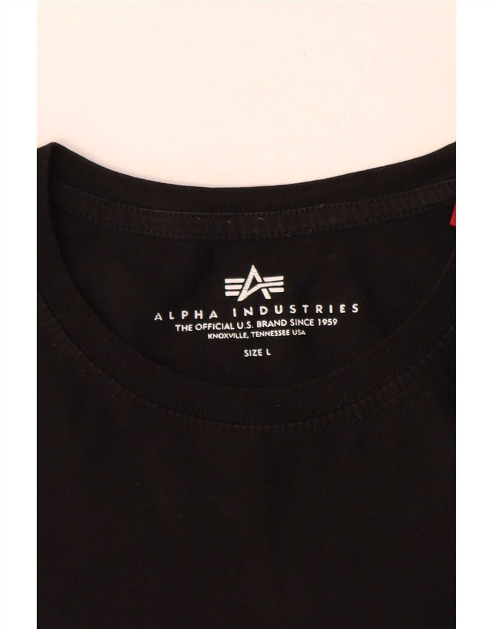 Alpha Industries Muška majica kratkih rukava Veliki crni pamuk