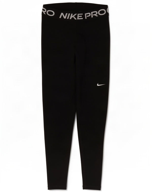 Nike Ženske Dri Fit Graphic Leggings UK 14 srednje crne