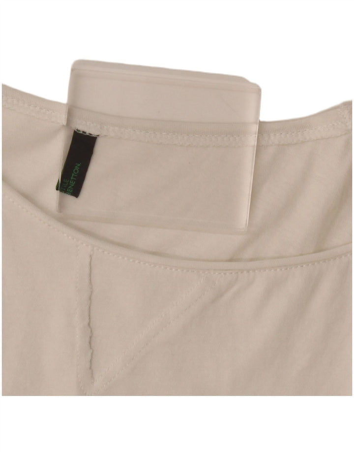 BENETTON Ženska majica kratkih rukava UK 12 Srednje bijela