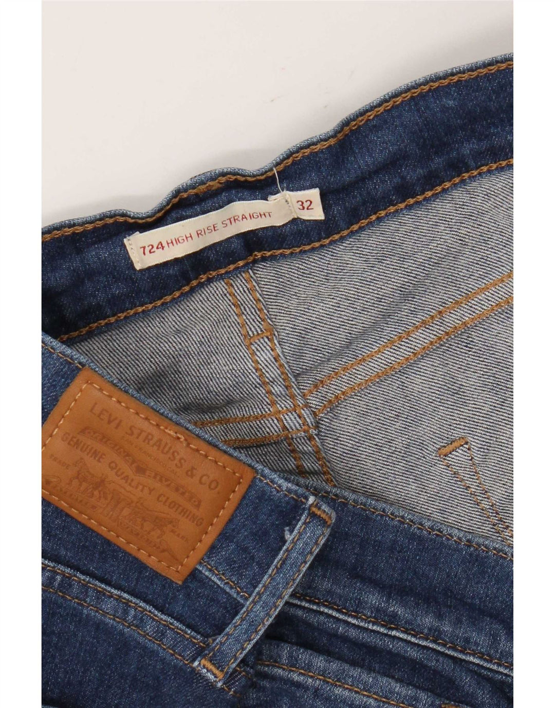 Levi's ženske ravne traperice visokog struka 724 W32 L26 plave