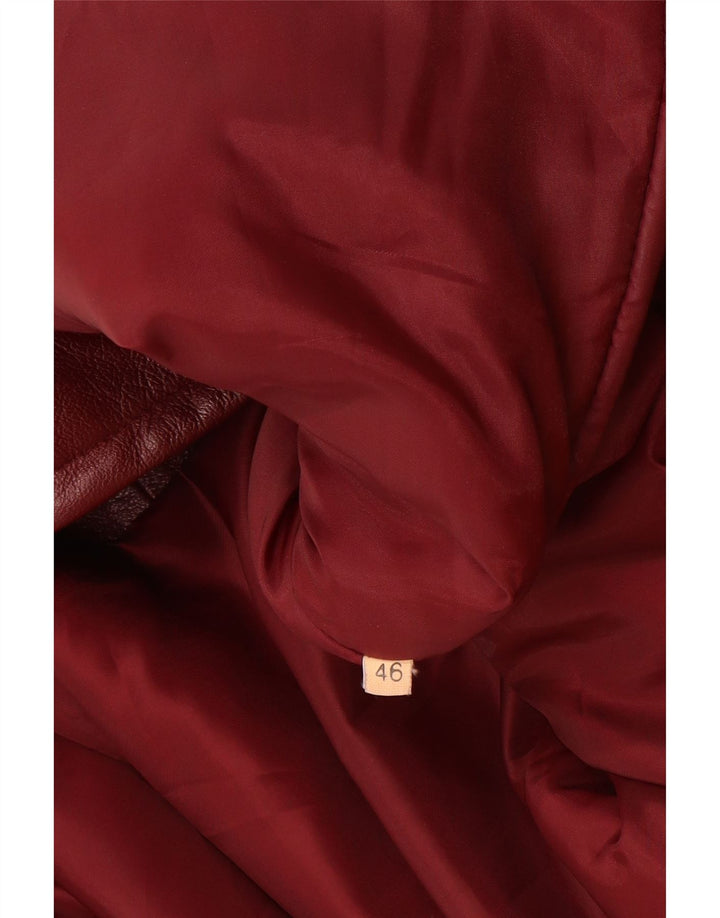 Vintage ženski kožni kaput IT 46 velika bordo koža