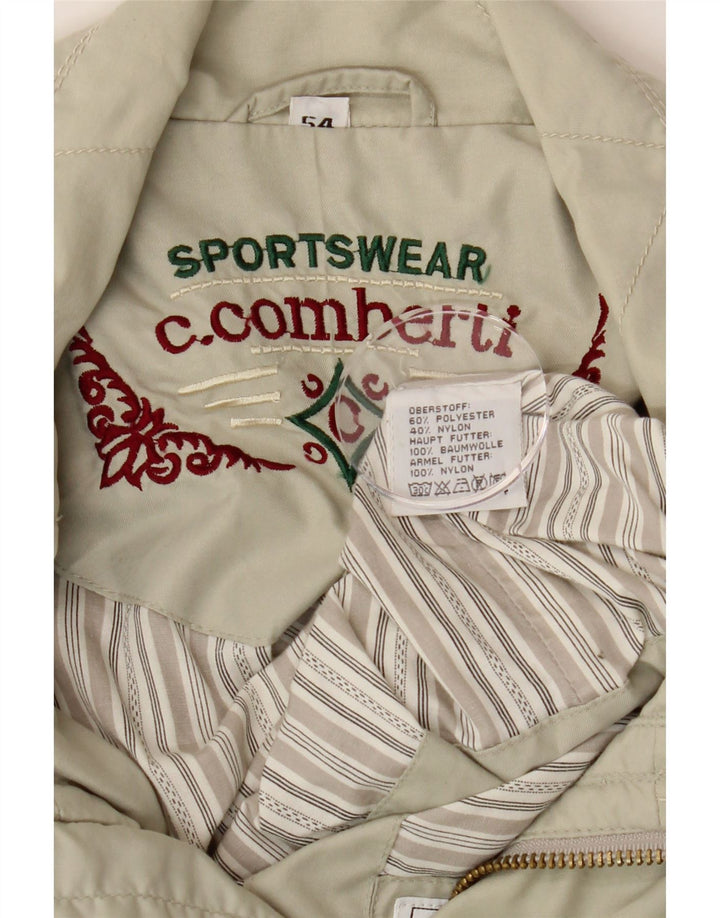 C.COMBERTI Mens Bomber Jacket IT 54 2XL Green Polyester Vintage C.Comberti and Second-Hand C.Comberti from Messina Hembry 