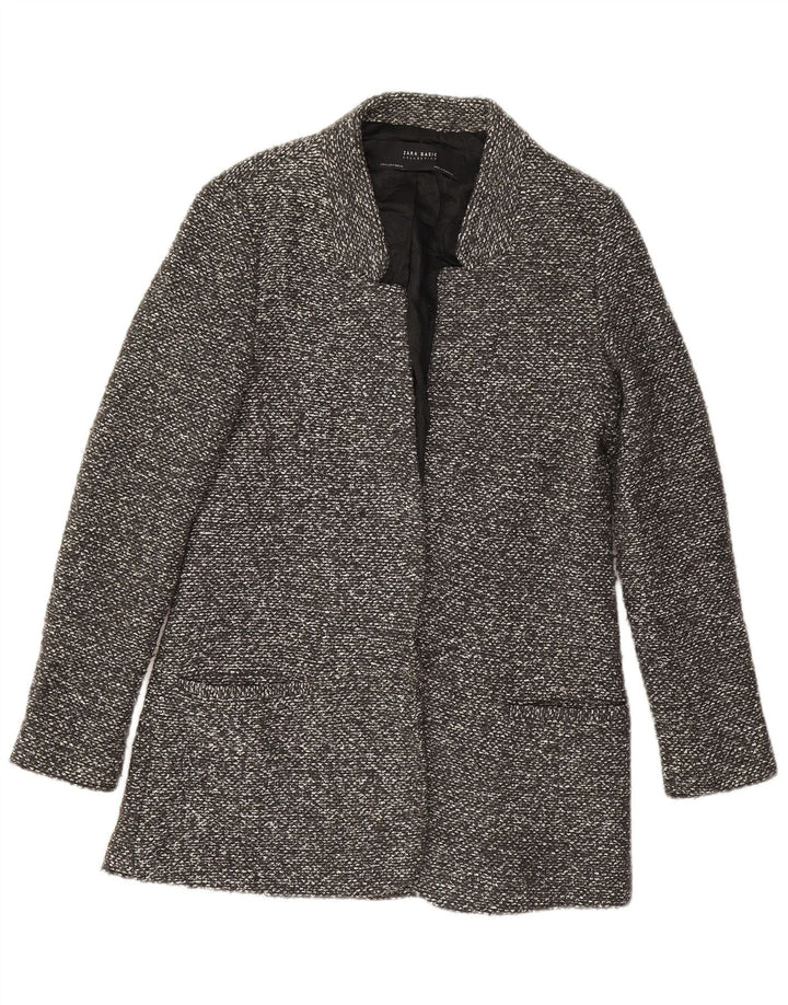 Zara ženska dugačka jakna s otvorenim sakoom UK 10 Small Grey Flected