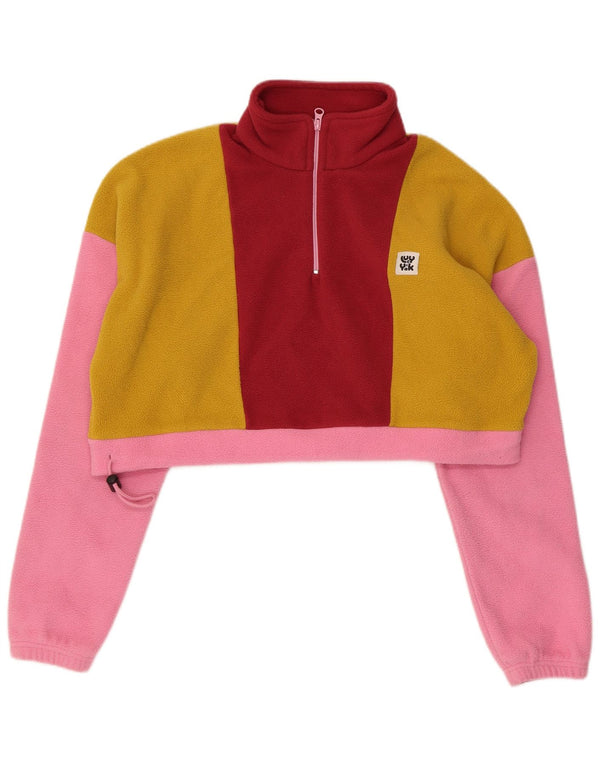 Lucy & Yak ženski prekomerni kratki džemper od flisa UK 14 srednje raznobojan